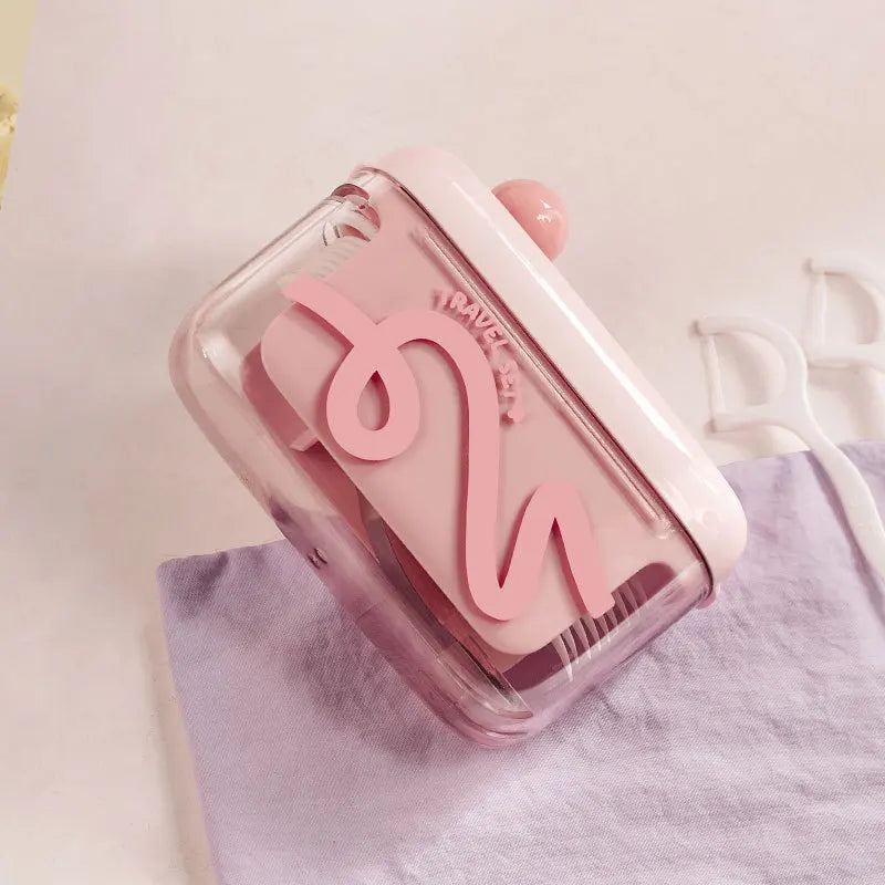 Dental Floss Storage Box Pop up Design Hilo Floss Dispenser Refillable Teeth Cleaning Toothpick with Teeth Sticks Portable