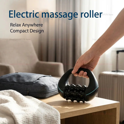 Electric Handheld Rolling Massage for Whole Body Muscle Relaxation, Roller Fascia Massager, Silicone Roller