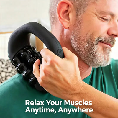 Electric Handheld Rolling Massage for Whole Body Muscle Relaxation, Roller Fascia Massager, Silicone Roller