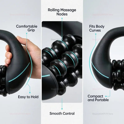 Electric Handheld Rolling Massage for Whole Body Muscle Relaxation, Roller Fascia Massager, Silicone Roller